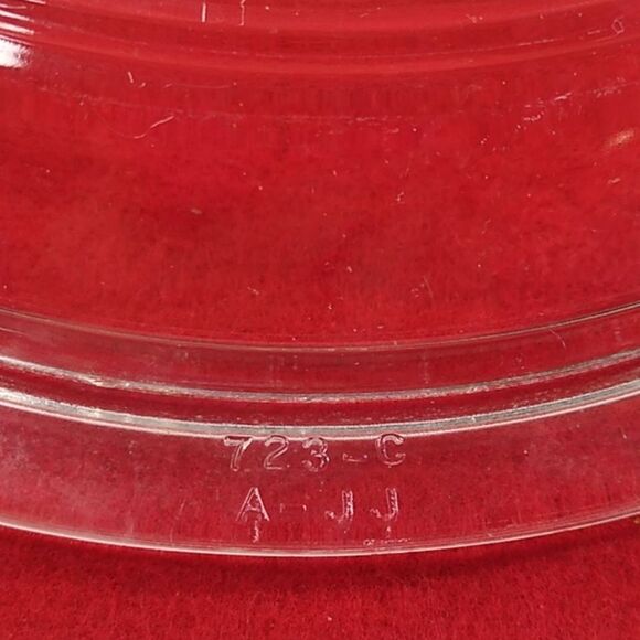 Pyrex Clear Glass 723-C Lid A-JJ Round 1.5 Qt Casserole Lid Cottagecore - Picture 3 of 4